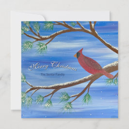 Cartão De Festividades Placa de Natal Winter Cardinal