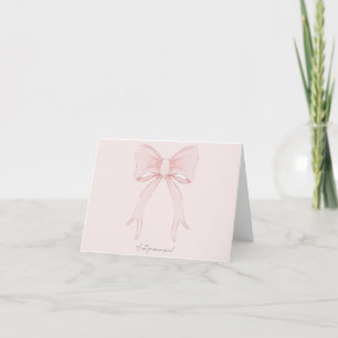 Cartão De Festividades Placa de Nota de Fita Rosa - Uma nota para alguém