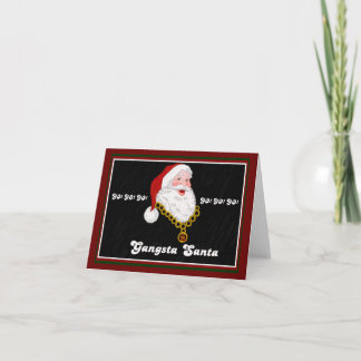 Cartão De Festividades Placa de Nota de Papais noeis Gangsta