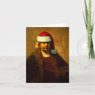 Cartão De Festividades Placa de Nota de Papais noeis Rembrandt
