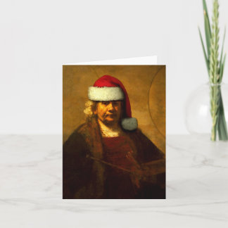 Cartão De Festividades Placa de Nota de Papais noeis Rembrandt