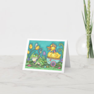 Cartão De Festividades PLACA DE NOTA DE PÁSCOA BULLFROG & DUCK PRINCE Ver