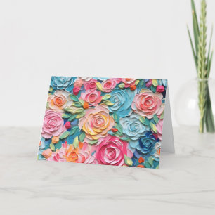 Cartão De Festividades Placa de Nota de Vazio Floral bonito