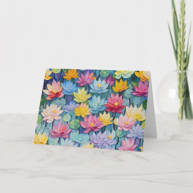 Cartão De Festividades Placa de Nota Floral bonito de Aquarela (Frente)