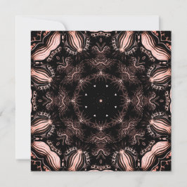 Cartão De Festividades Placa de Nota Quadrada do Designer abstrato Preto 