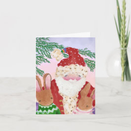 Cartão De Festividades Placa de papais noeis e Amigos de Furto