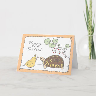 Cartão De Festividades Placa de Páscoa 3 Angulada de Tartaruga Personaliz