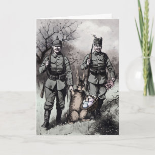 Cartão De Festividades Placa de Páscoa alemã Vintage WW1