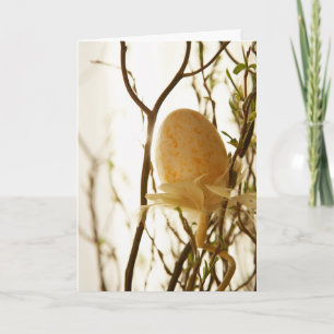Cartão De Festividades Placa de Páscoa da Árvore Egg