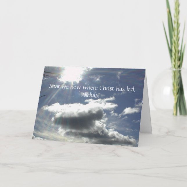 Cartão De Festividades Placa de páscoa da série Hymns of Faith (Frente)