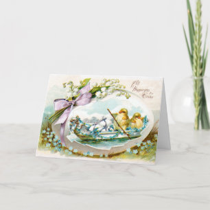 Cartão De Festividades placa de Páscoa de 1909 Vintage