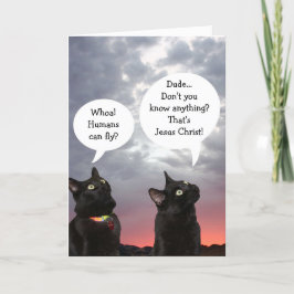 Cartão De Festividades Placa de Páscoa de Gatos Pretos