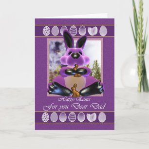 Cartão De Festividades Placa de Páscoa de pai, com coelho de Páscoa
