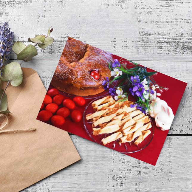 Cartão De Festividades Placa de Páscoa de Páscoa grega (Criador carregado)