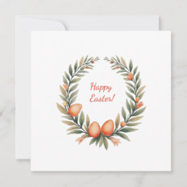 Cartão De Festividades Placa de páscoa em cores pastel suave