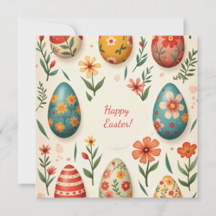 Cartão De Festividades Placa de páscoa em cores pastel suave