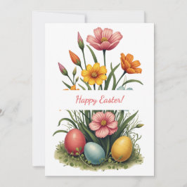 Cartão De Festividades Placa de páscoa em cores pastel suave