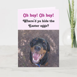 Cartão De Festividades Placa de Páscoa Feliz Heidi Rottweiler