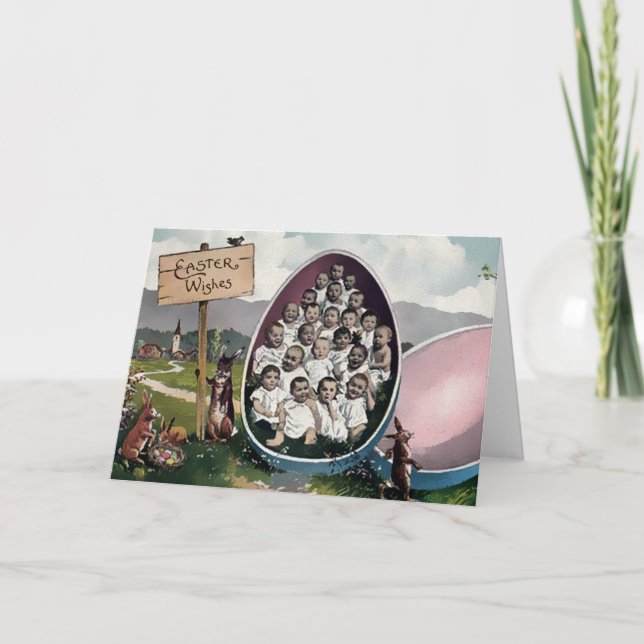 Cartão De Festividades Placa de Páscoa Odd Vitoriana (Frente)