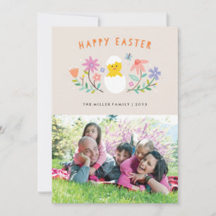 Cartão De Festividades Placa de Páscoa revestida - bege