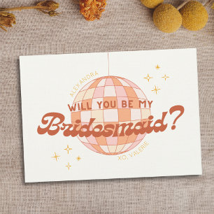 Cartão De Festividades Placa de Proposta Personalizada de Bridesmaid do D