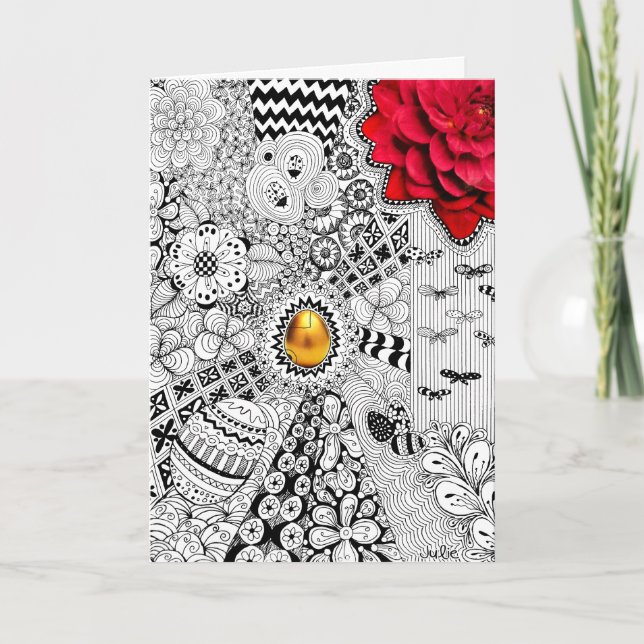 Cartão De Festividades Placa de saudação da Páscoa do Ovo do Ouro (Frente)