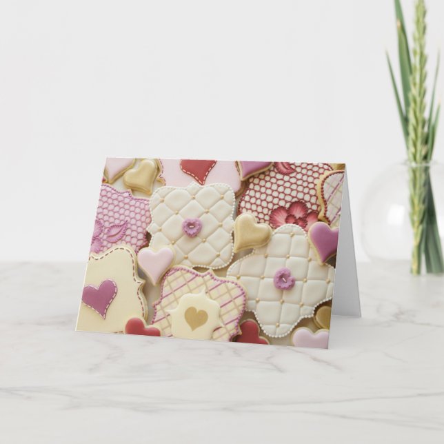 Cartão De Festividades Placa de saudação de dia de os namorados (Frente)