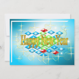 Cartão De Festividades Placa de saudação de feliz ano novo