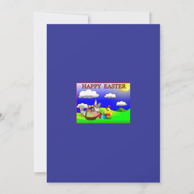 Cartão De Festividades Placa de saudação de felz pascoa (Frente)