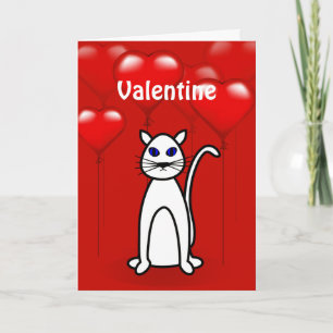 Cartão De Festividades Placa de Saudação de Gato Puro do dia de os namora