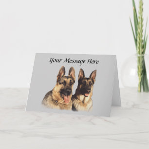 Cartão De Festividades Placa de saudação de german shepherd