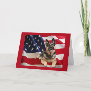 Cartão De Festividades Placa de saudação de german shepherd