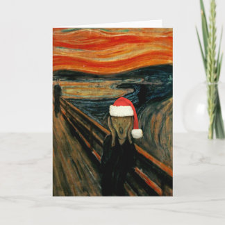 Cartão De Festividades Placa de saudação de Papais noeis gritares
