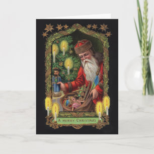 Cartão De Festividades Placa de Saudação de Papais noeis Orient Express
