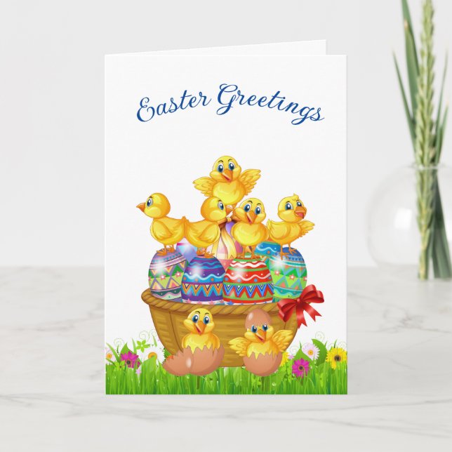 Cartão De Festividades Placa de saudação de páscoa (Frente)