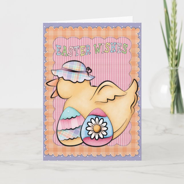 Cartão De Festividades Placa de saudação de páscoa (Frente)