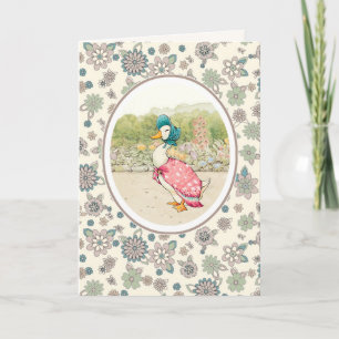 Cartão De Festividades Placa de saudação de Páscoa de Pato Vintage