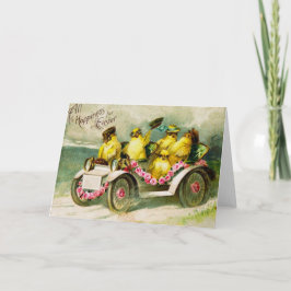 Cartão De Festividades Placa de saudação de Páscoa Vintage