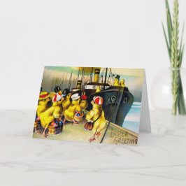 Cartão De Festividades Placa de saudação de Páscoa Vintage