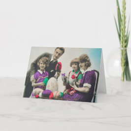 Cartão De Festividades Placa de saudação de Páscoa Vintage