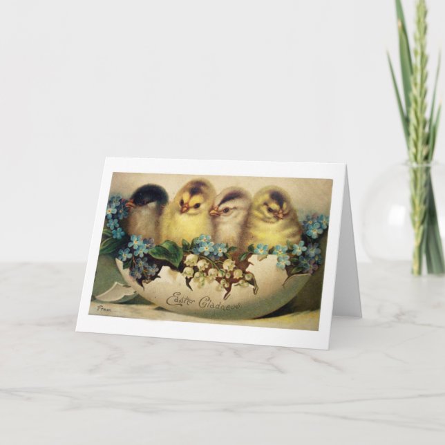 Cartão De Festividades Placa de saudação de reprodução de placa de Páscoa (Frente)