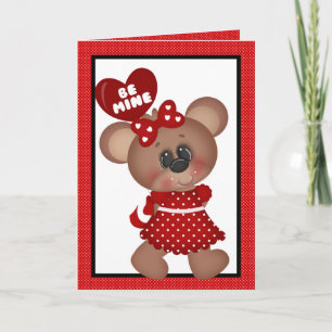 Cartão De Festividades Placa de saudação do dia de os namorados Bear