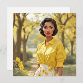 Cartão De Festividades Placa de saudação do Vazio para mulheres pretas re