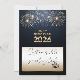 Cartão De Festividades Placa de saudação para 2026 do appy New Year - Fir