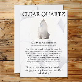Cartão De Festividades Placa de Significado Cristal - Clara Quartz