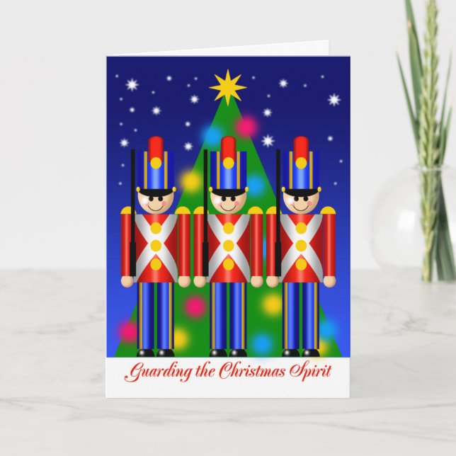 CARTÃO DE FESTIVIDADES PLACA DE SOLDADOS DE BRINQUEDOS (Frente)