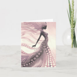 Cartão De Festividades Placa de Vazio de Bolha Rosa Elegante