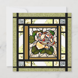 Cartão De Festividades Placa de Vidro Dourada de Deco Arte Deco