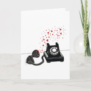 Cartão De Festividades Placa do dia de os namorados - Telefone Retroativo