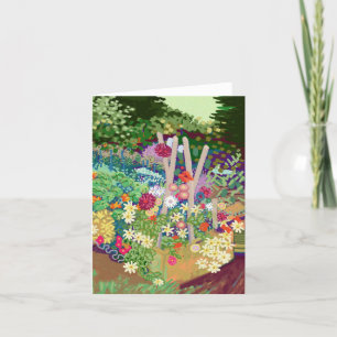 Cartão De Festividades Placa dobrada Dahlias